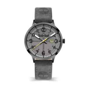 image of Timberland Crestridge Grey Leather Strap Watch Grey Dial