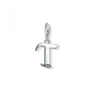 Image of Ladies Thomas Sabo Sterling Silver Charm Club Letter T Charm