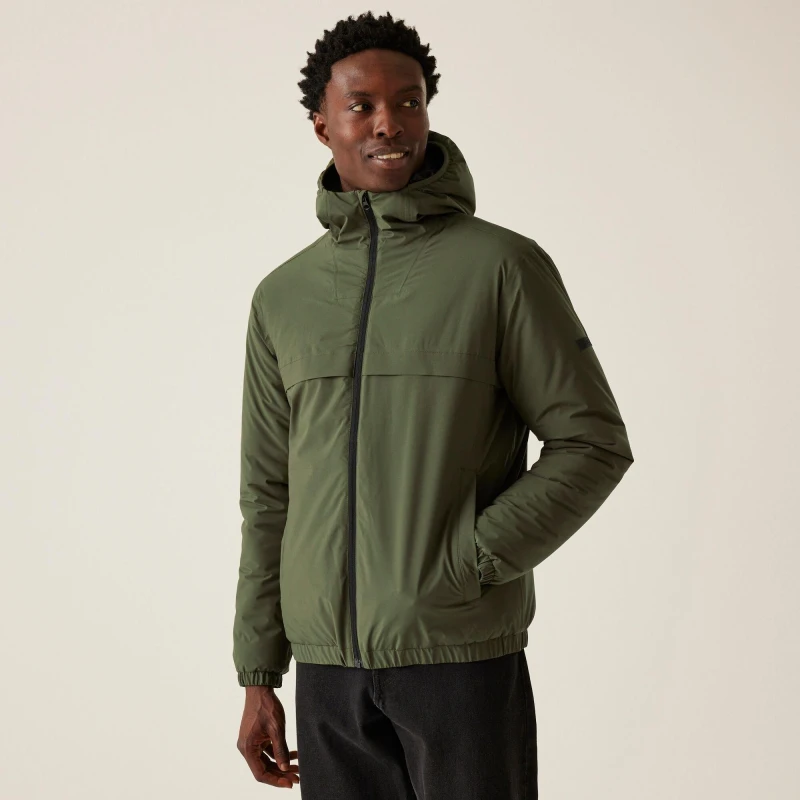 Image of Regatta Mens Wiltom Full Zip Insulated Waterproof Jacket S - Chest 37-38' (94-96.5cm) Dark Khaki RMP391-41C-S
