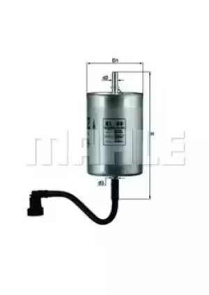 image of Fuel Filter KL80 79601915 by MAHLE Original