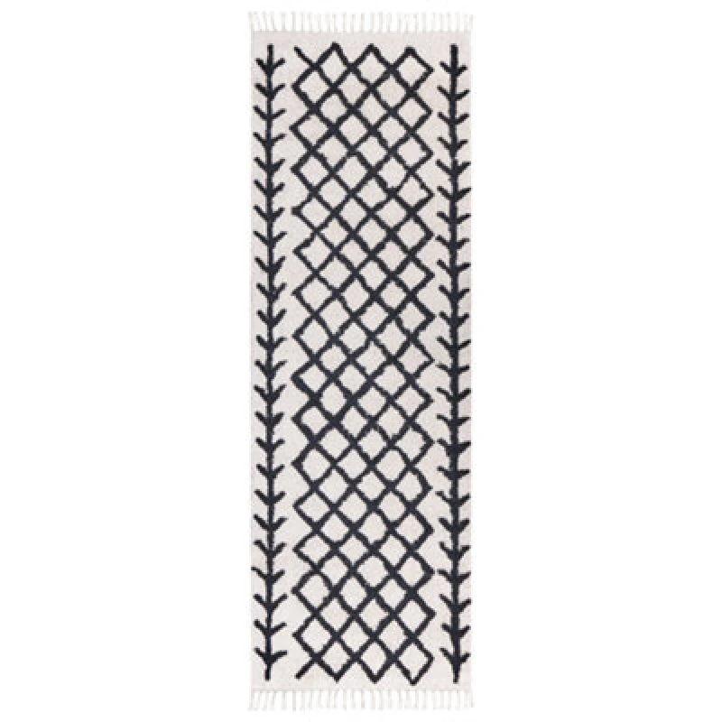 Image of Beliani Rug Bozkir Beige 80 X 230 Cm Cotton