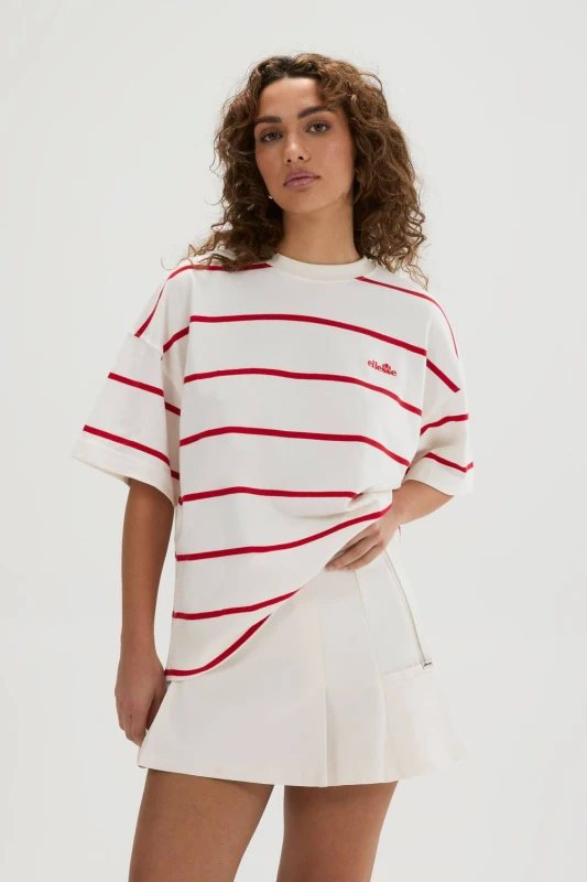Image of Ellesse Womens Statte T-Shirt in Off-White Size: 8 Off-White Female 8