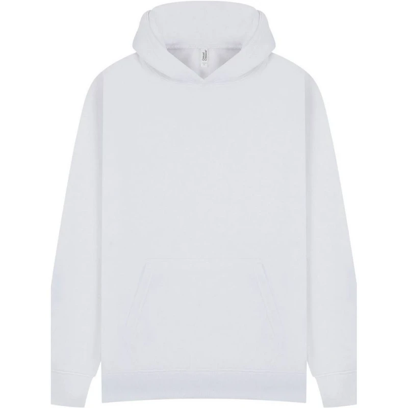 Image of Casual Classics Mens Core 280 Ringspun Cotton Hoodie in White Size: 3XL White Male 3XL