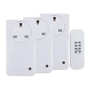 image of Byron Smarthome Remote Control Socket Kit 3 Piece