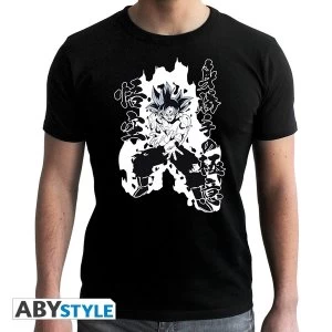 Image of Dragon Ball Super - Goku Kamehameha Mens Large T-Shirt - Black