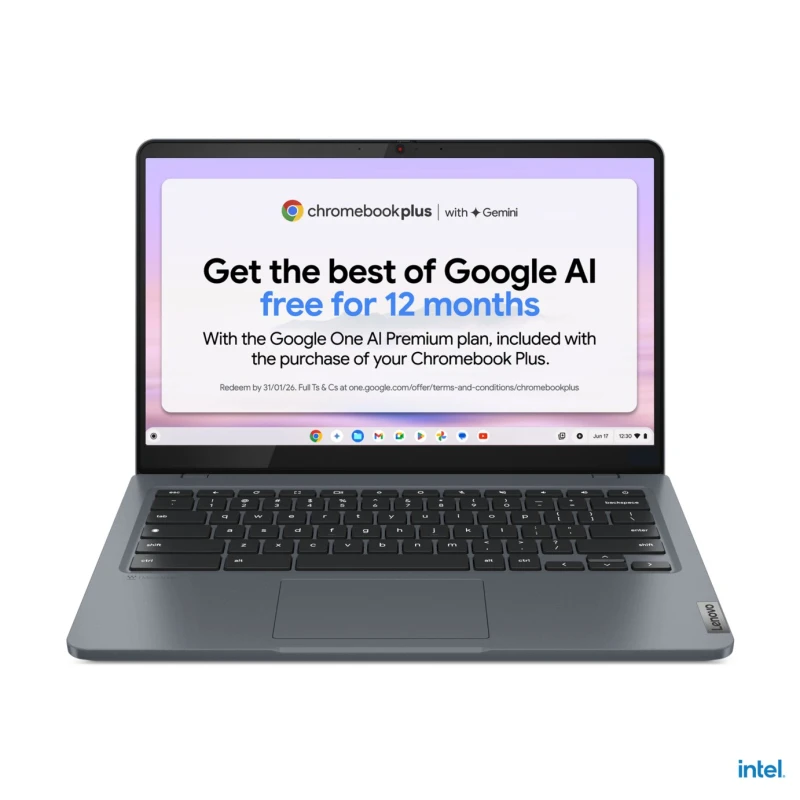 Image of Lenovo IdeaPad Slim 3i 14" i3 8GB 128GB Chromebook Bundle