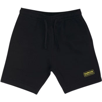 image of Barbour International Boys Essential Sweat Shorts - Black