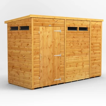 Image of 10x4 Power Pent Security Shed - Brown