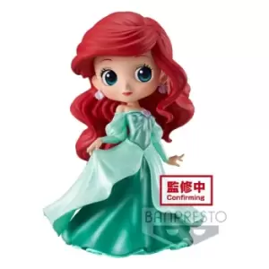 image of Disney Q Posket Mini Figure Ariel Princess Dress Glitter Line 14 cm