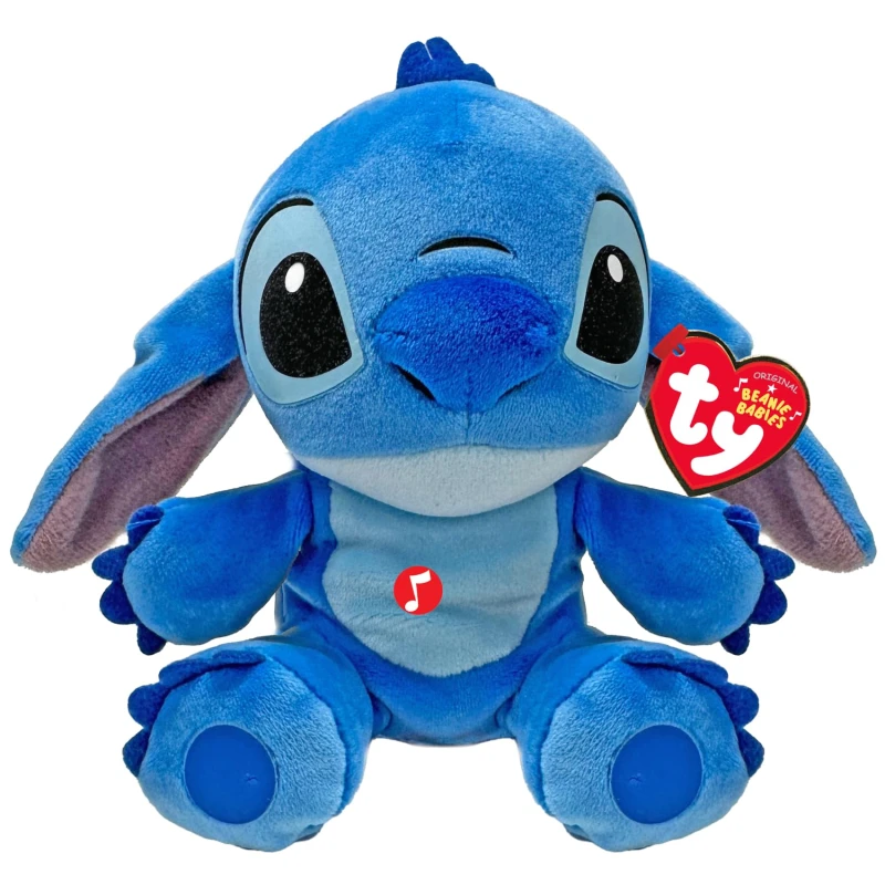 Image of Ty Disney Beanies Stitch With Sounds Soft Plush Multi