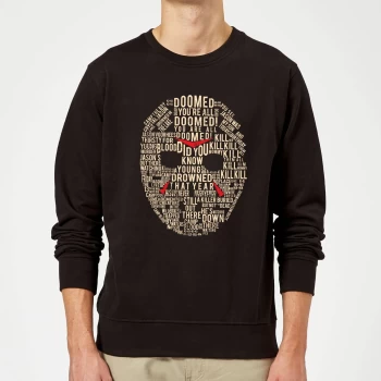 Image of Friday the 13th Mask Sweatshirt - Black - 3XL - Black