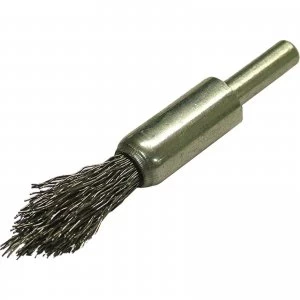 image of Faithfull Point End Crimped Wire Brush 23mm 6mm Shank