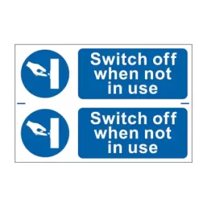 Image of Spectrum Industrial Switch Off When Not in Use - PVC (300 x 200mm)