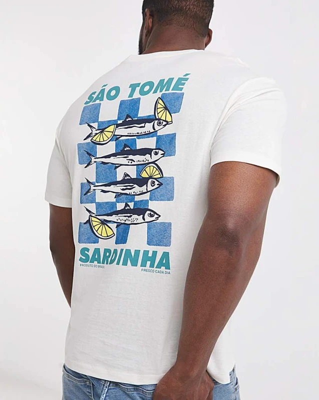 Image of jack & jones Jack & Jones Sardinia T-Shirt Cream - JACK & JONES - Size: 3XL(56) Cream Male 3XL(56) VP09405