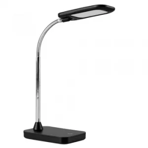 image of Black Desk Lamp With Integrated 3 Stage Dimmer, Black