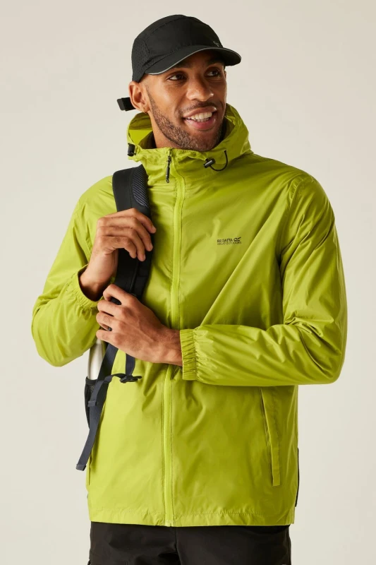 Image of Regatta Men 'Pack-It III' Waterproof Packaway Jacket in Olive Size: large Olive L Male 5063019983486