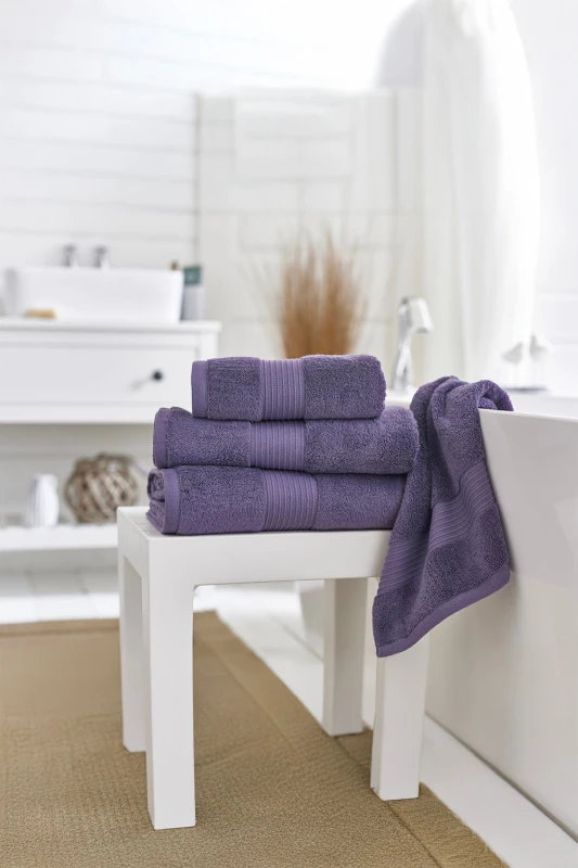 Image of Deyongs Deyongs Bliss Pima Supersoft Fluffy Cotton 650gsm Towels 2025 in Dark Mauve Size: Hand Towel Pair Dark Mauve Hand Towel Pair Unisex 50549901