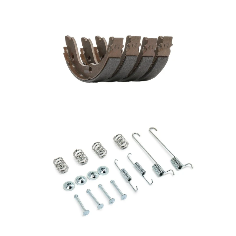 Image of RIDEX 70B0435 Brake Shoes Rear Axle, Ø: 172mm, with fastening material Brake Shoe Set (70)