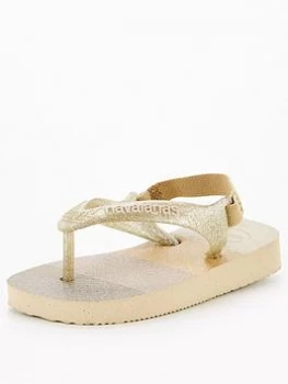 Image of Havaianas Baby Palette Glow Flip Flop Sandal - Sand Grey, Size 8-9 Younger