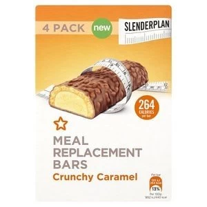 image of Slenderplan Meal Replacement Crunchy Caramel Bar 4x 56g