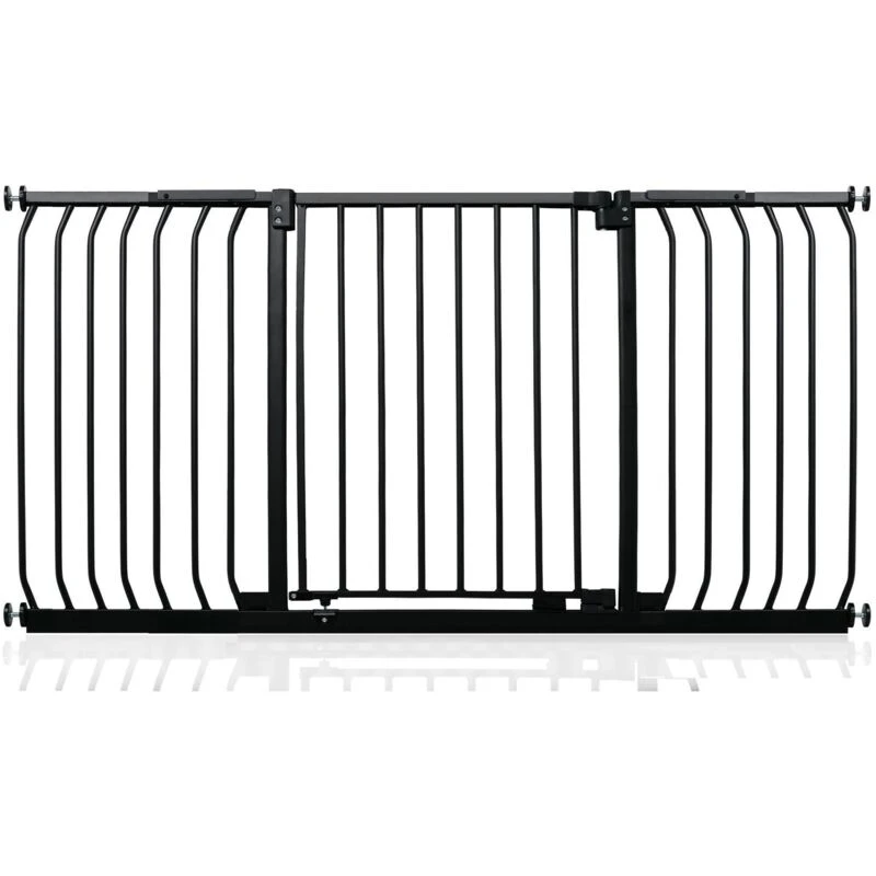 Image of Safetots Elite Pressure Safety Gate, 143Cm - 152Cm, Matt Black, Pressure Fit Stair Gate