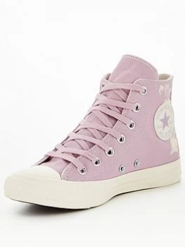 image of Converse Chuck Taylor All Star Floral Fusion Hi-Tops - Pink, Size 3, Women