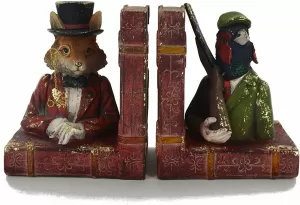 Dapper Animals Hunt Shelf Tidy Pair Bookends H15cm