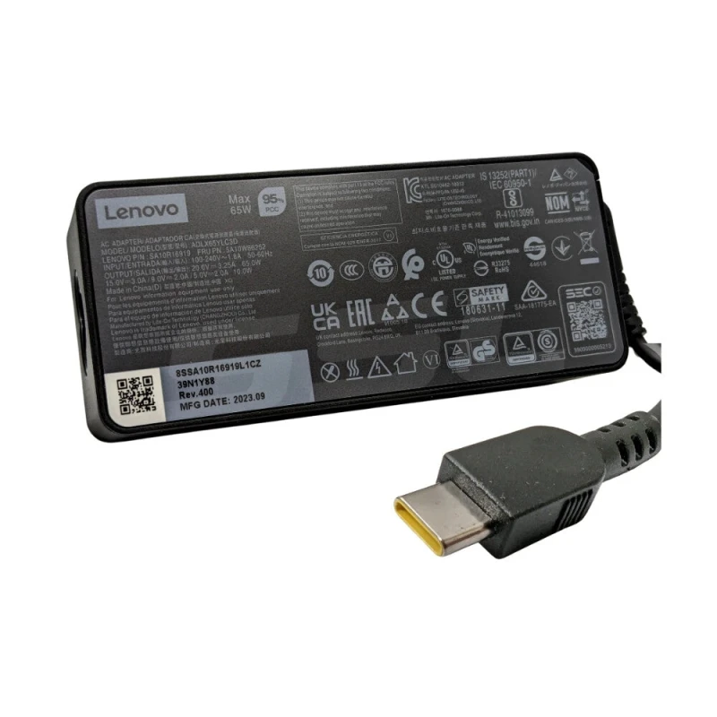 Image of Lenovo Origin Storage 02DL108 power adapter/inverter Indoor 65 W Black 02DL108
