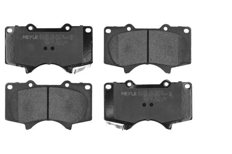 Image of MEYLE 025 240 2417/W Brake pad set Front Axle, with acoustic wear warning, Original Quality, with anti-squeak plate Brake Pad Set,disc brake (402)