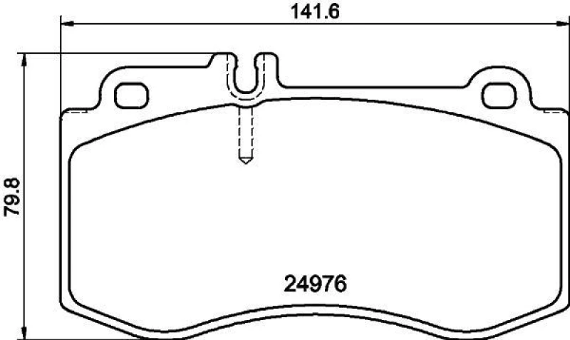 Image of HELLA Brake pad set HELLA 8DB 355 014-821