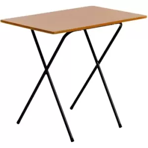 Image of Harbour Housewares - Wooden Folding Desk - 80cm - Brown/Black
