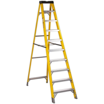 image of Sealey Trade Fibreglass Step Ladder 9