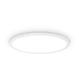 Image of Ideal Lux Lighting - Ideal Lux fly 45cm Integrated LED Semi Flush Light White, 3000K, IP40