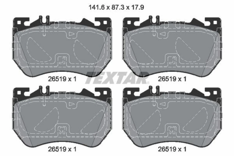 Image of Brake pad set TEXTAR 2651901