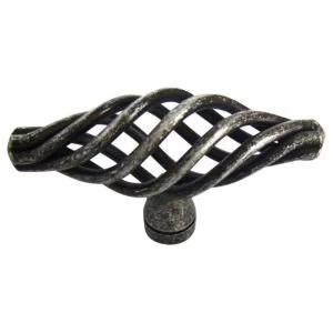 Image of BQ Pewter Effect Caged Furniture Knob Pack of 6