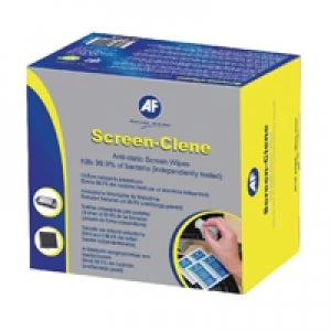 image of AF International Screen-Clene Anti-Static Screen Wipes Pack of 100 ASCS100