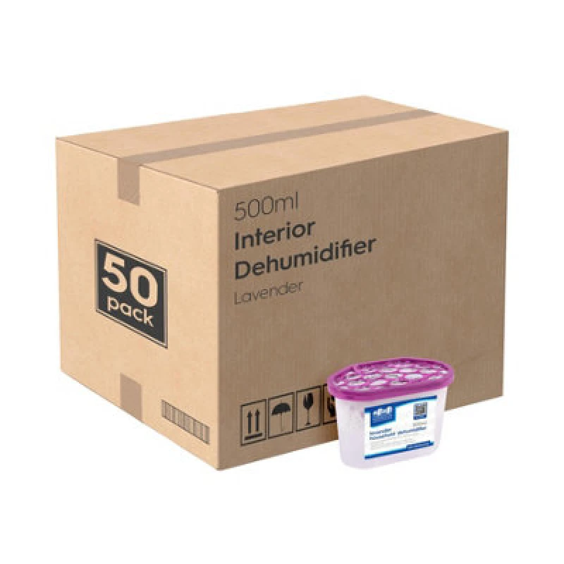 Image of Harbour Housewares Interior Dehumidifiers - 500Ml - Lavender - 10X Anti-Mould Condensation Absorber Moisture Trap Air Freshener