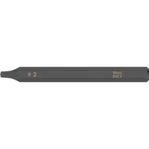 image of Wera 868 S Square Head Screwdriver Bit for Hand Impact Drivers R2 Square 70mm Pack of 1