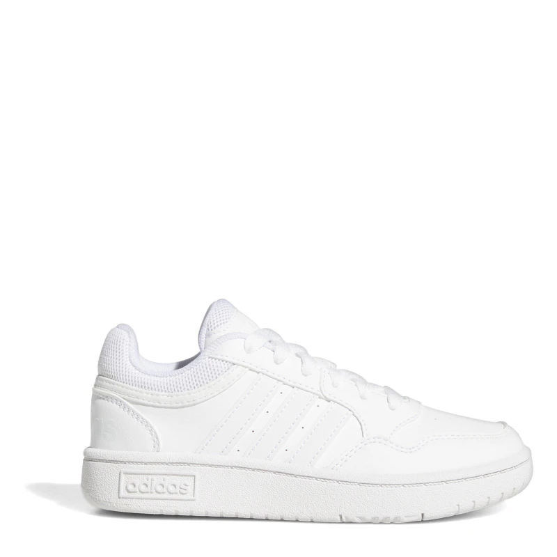 Image of adidas Hoops 3.0 Kids Trainers - White White 5.5