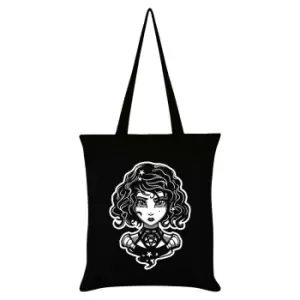 Image of Grindstore Gothikka Tote Bag (One Size) (Black/White)