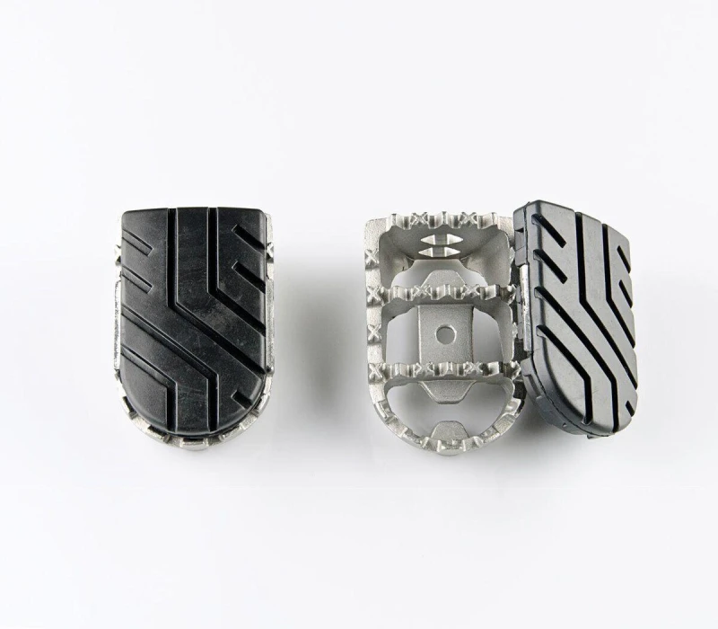 Image of FRS.22.011.10201/S - FRS.22.011.10201/S - SW Motech ION Footpegs - Ducati MultiStrada V4 1200 2022-2024 - Black/Silver Black FRS.22.011.10201/S