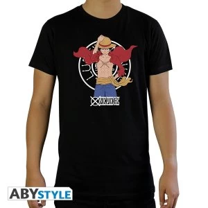 image of One Piece - Luffy New World Mens Large T-Shirt - Black