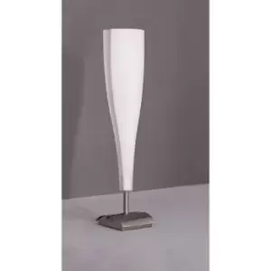 Image of Java Big Table Lamp 1 E14 bulb, satin nickel / frosted white glass