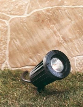 Image of 1 Light Gu10 Spike Spot - 50W Black IP66