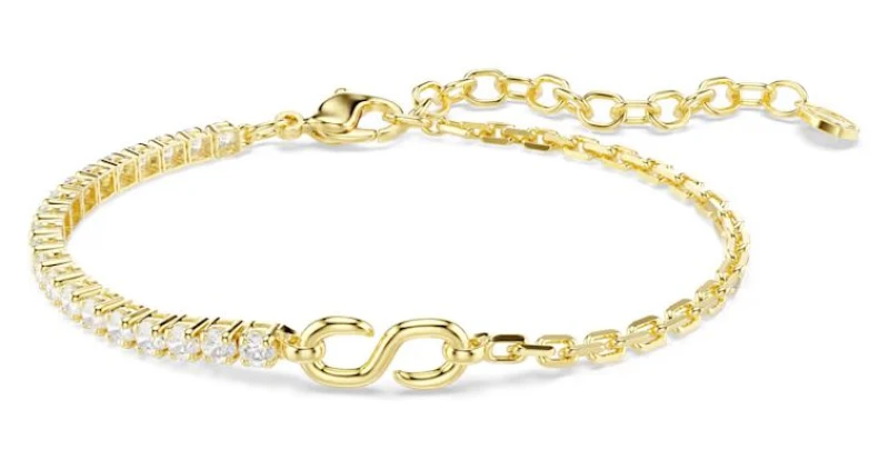 Image of Swarovski 5753925 Matrix bracelet, Round cut, White, 18K Jewellery