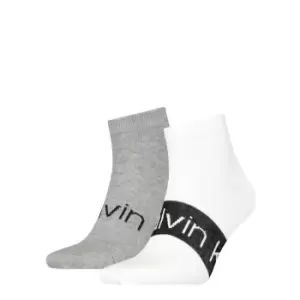 Image of Calvin Klein Sneaker Socks 2 Pack Mens - White