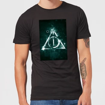 Image of Harry Potter Hallows Painted Mens T-Shirt - Black - 3XL - Black