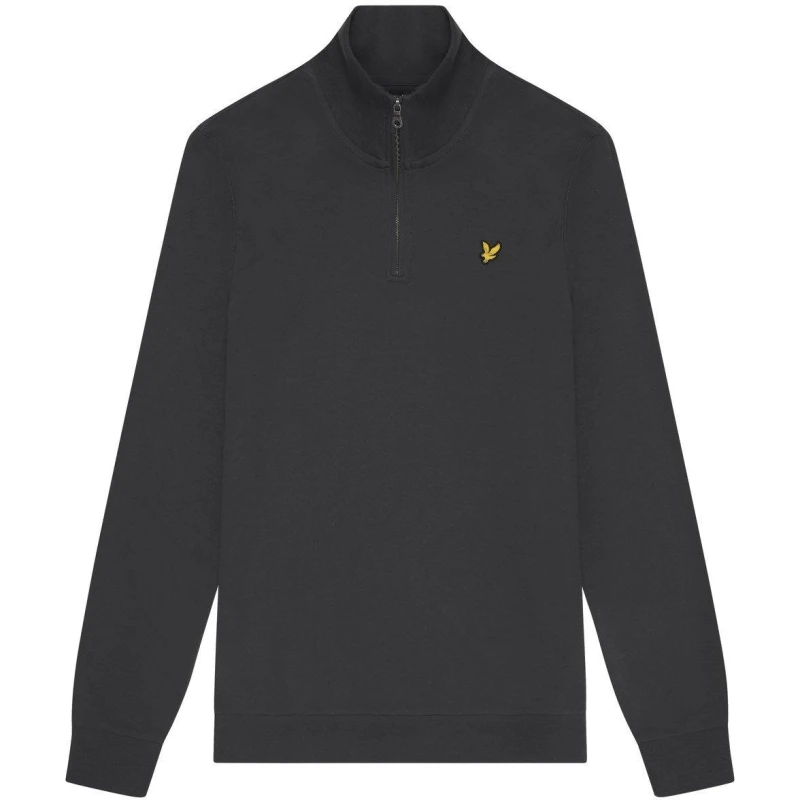 Image of Lyle and Scott Quarter Zip Sweatshirt Gunmetal W635 male S