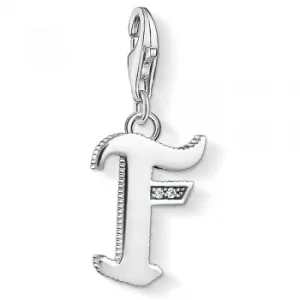 image of THOMAS SABO Silver Cubic Zirconia F Charm 1586-643-21