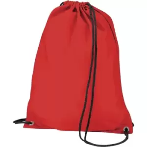 Image of BagBase Budget Water Resistant Sports Gymsac Drawstring Bag (11L) (One Size) (Red)